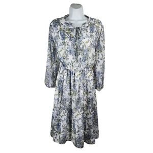 TORRID FLORAL VINE KEYHOLE NECKLINE LINED DRESS